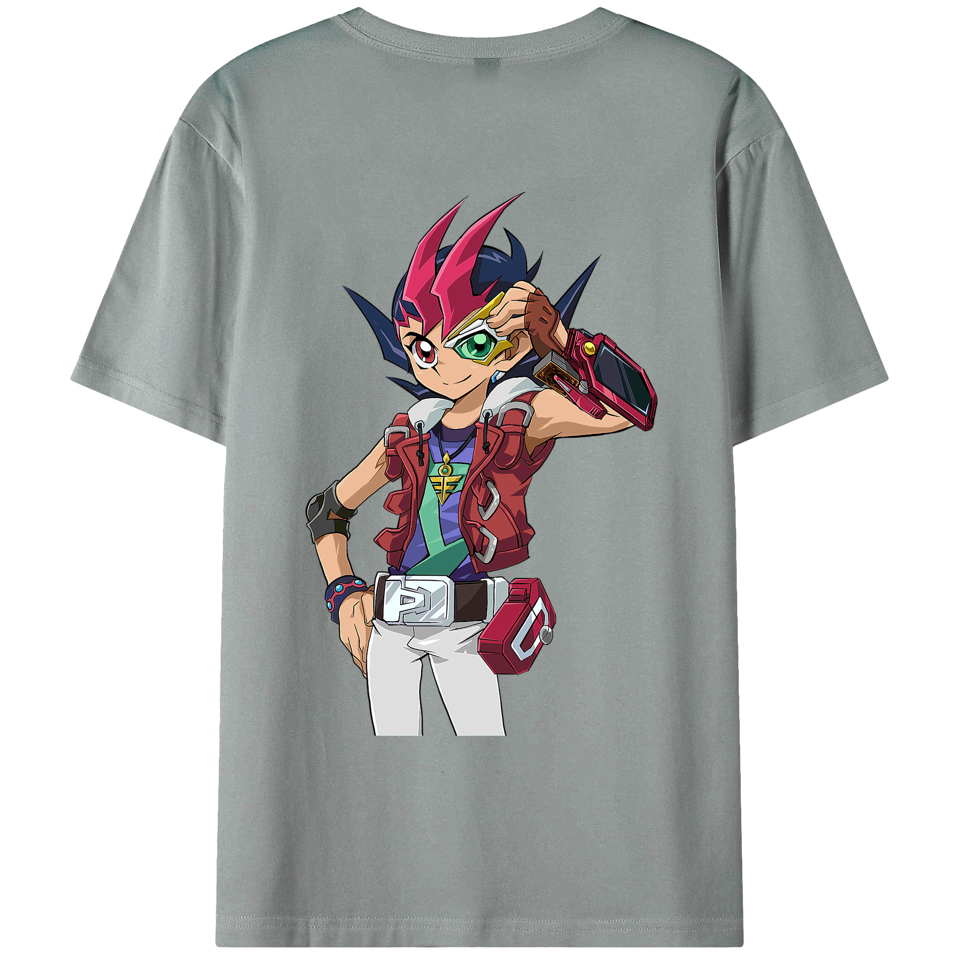 （画像用） 遊☆戯☆王 Yu-Gi-Oh! 綿100％ メンズ半袖Tシャツ（バックプリント） 通気性